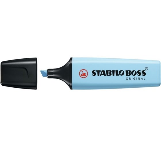 Marcador Fluorescente STABILO Boss Pastel Color Azul Ventoso