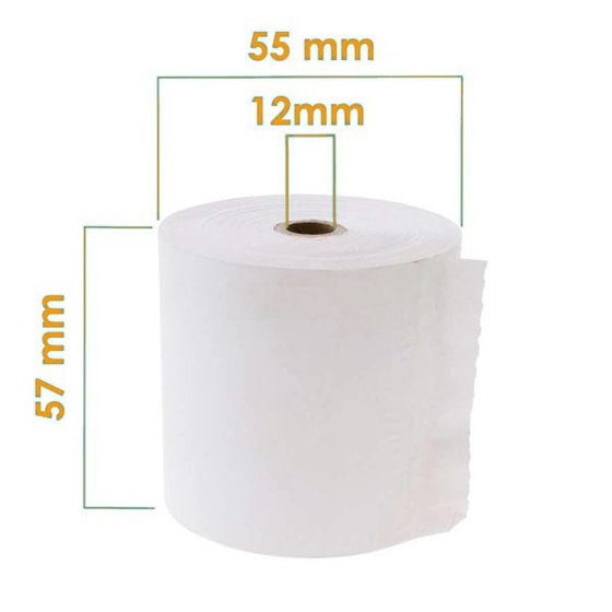 Rollo Papel Térmico RUIFERPA Tamaño 57 x 55 mm.