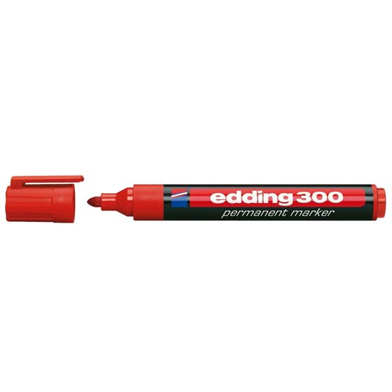 Rotulador Permanente EDDING Nº 300 Color Rojo