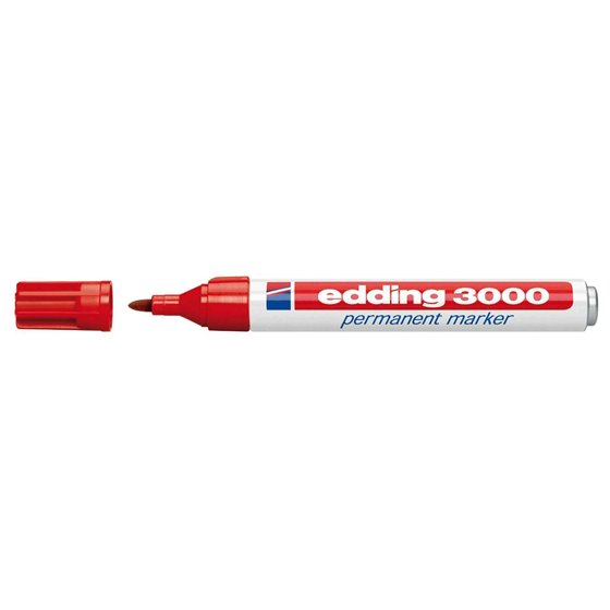Rotulador Permanente EDDING Nº 3000 Color Rojo