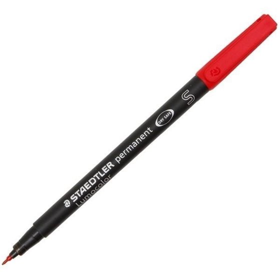 Rotulador Permanente STAEDTLER Lumocolor 313 Punta Super Fina Color Rojo