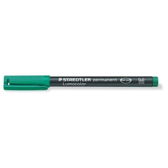 Rotulador Permanente STAEDTLER Lumocolor 317 Punta Media Color Verde