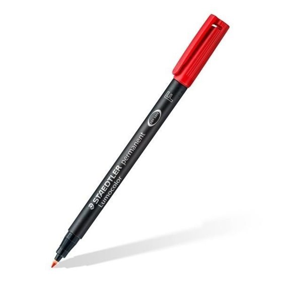 Rotulador Permanente STAEDTLER Lumocolor 318 Punta Fina Color Rojo
