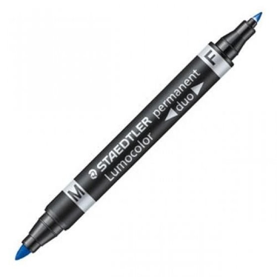 Rotulador Permanente STAEDTLER Lumocolor Duo 348 Color Azul