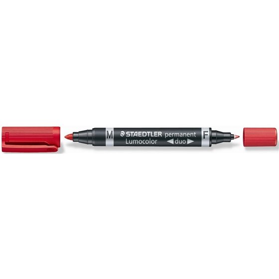 Rotulador Permanente STAEDTLER Lumocolor Duo 348 Color Rojo