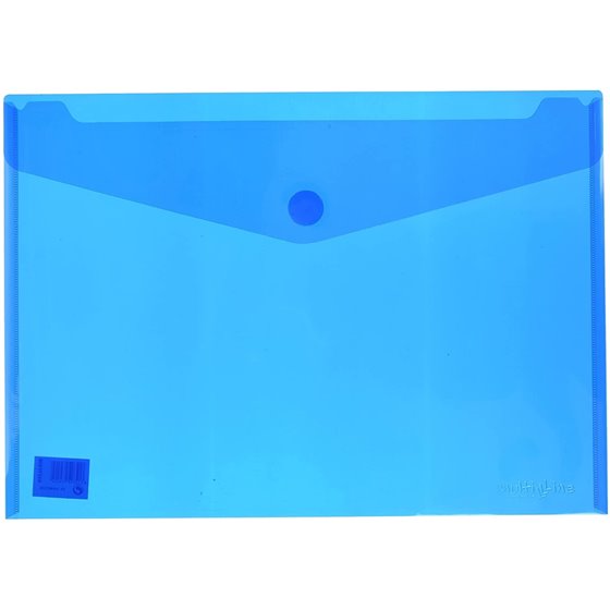 Sobre Portadocumentos Plástico CARCHIVO Din-A5 Cierre Velcro 6 x 10,5 cm. Color Azul
