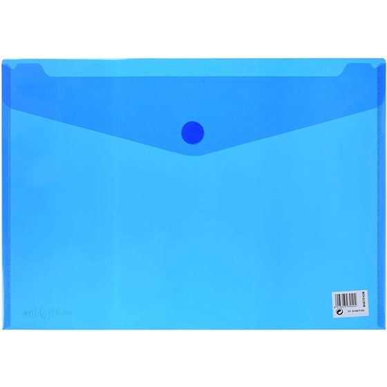 Sobre Portadocumentos Plástico CARCHIVO Mini Cierre Velcro 6 x 10,5 cm. Color Azul