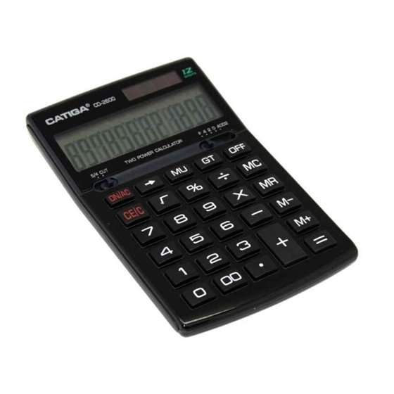 Calculadora Sobremesa CATIGA 12 Dígitos CD-2600 Color Negro