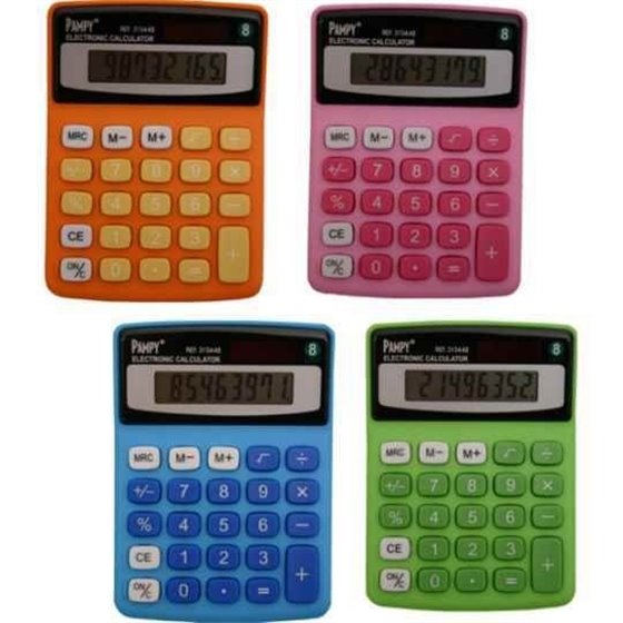 Calculadora Sobremesa CATIGA Pampy 8 Dígitos Color Rosa