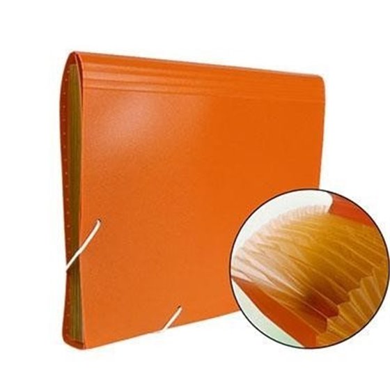 Carpeta Clasificadora Goma PRYSE Fuelle Color Naranja