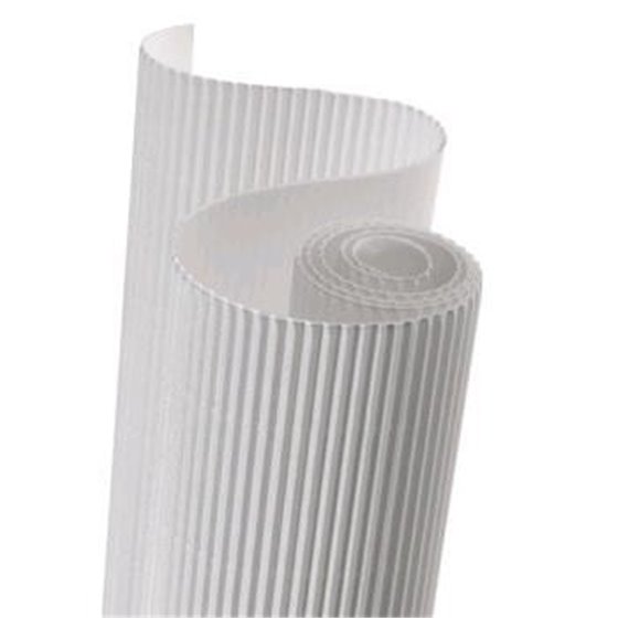 Cartón Ondulado CANSON 300 g/m2 Rollo 50 x 70 cm. Color Blanco