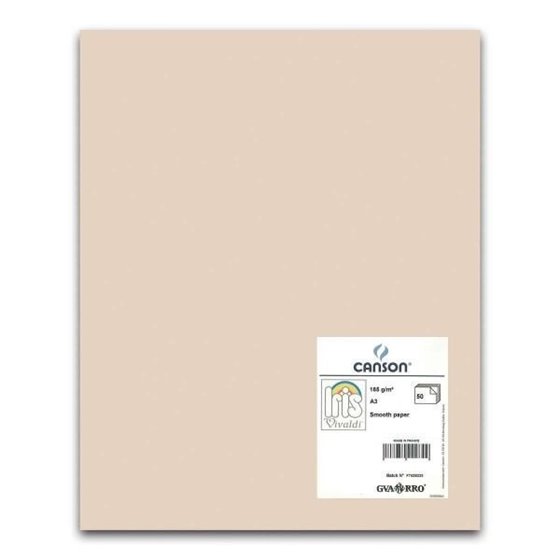 Cartulina CANSON Iris Vivaldi A3 185 g. Paquete x50 Color Crema