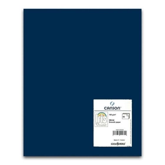 Cartulina CANSON Iris Vivaldi A4 185 g. Paquete x50 Color Azul Ultramar