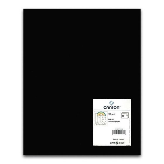 Cartulina CANSON Iris Vivaldi A4 185 g. Paquete x50 Color Negro