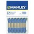 Cera Blanda MANLEY Caja x12 Unicolor Color Azul Ultramar