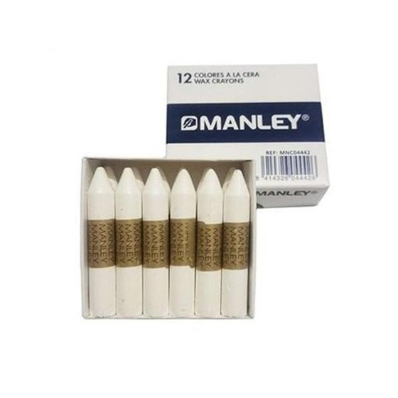 Cera Blanda MANLEY Caja x12 Unicolor Color Blanco