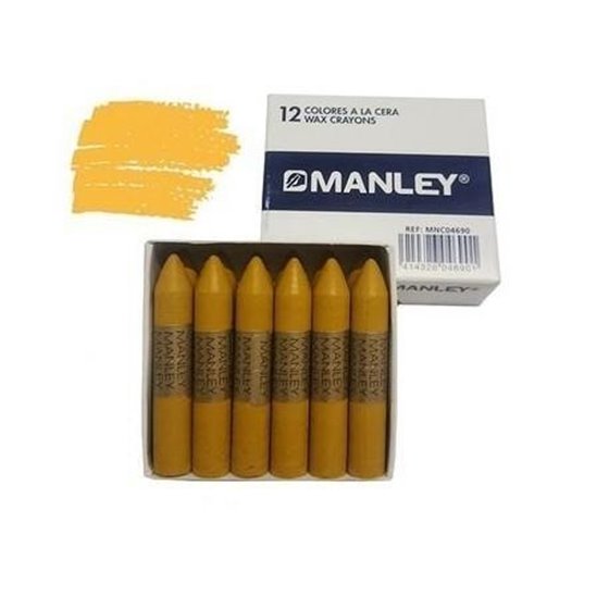 Cera Blanda MANLEY Caja x12 Unicolor Color Ocre