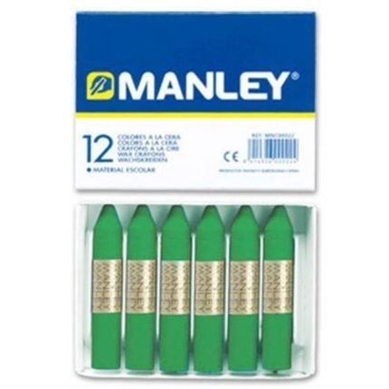 Cera Blanda MANLEY Caja x12 Unicolor Color Verde Primavera