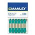 Cera Blanda MANLEY Caja x12 Unicolor Color Verde Turquesa