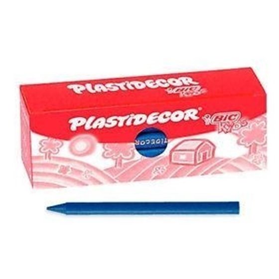 Ceras BIC Kids PLASTIDECOR Caja x25 Unicolor Color Azul Claro