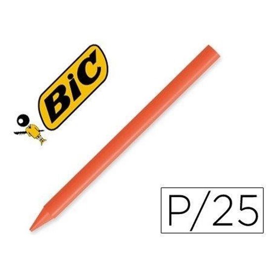 Ceras BIC Kids PLASTIDECOR Caja x25 Unicolor Color Naranja