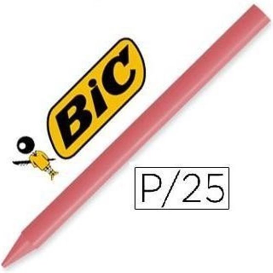 Ceras BIC Kids PLASTIDECOR Caja x25 Unicolor Color Rosa