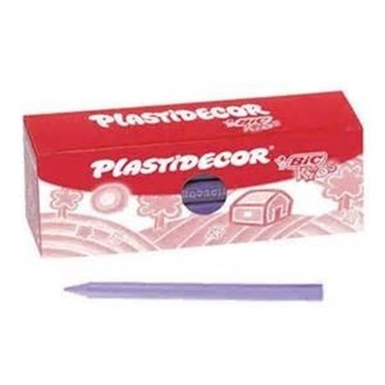 Ceras BIC Kids PLASTIDECOR Caja x25 Unicolor Color Violeta