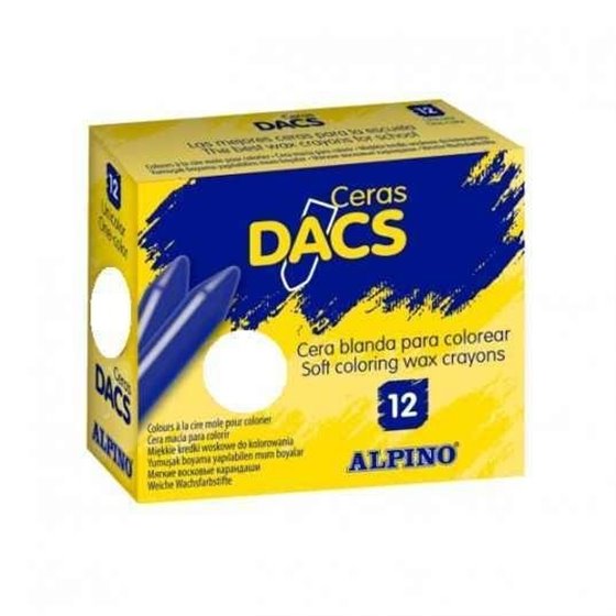 Ceras Blandas DACS Caja x12 Unicolor Color Blanco