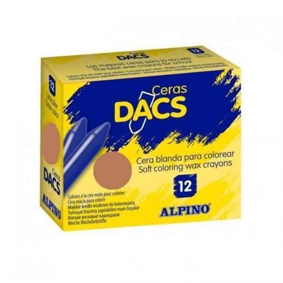 Ceras Blandas DACS Caja x12 Unicolor Color Marrón