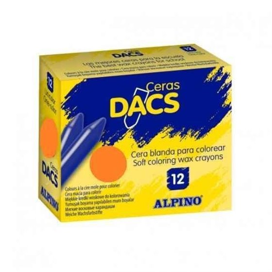Ceras Blandas DACS Caja x12 Unicolor Color Naranja