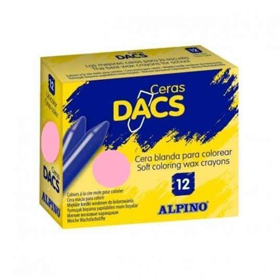 Ceras Blandas DACS Caja x12 Unicolor Color Rosa