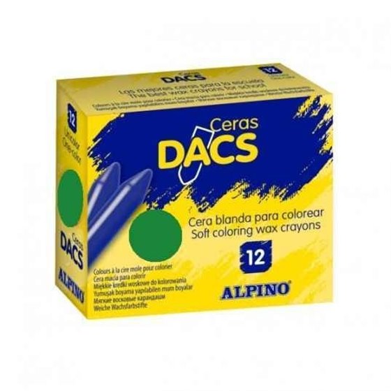 Ceras Blandas DACS Caja x12 Unicolor Color Verde Prado