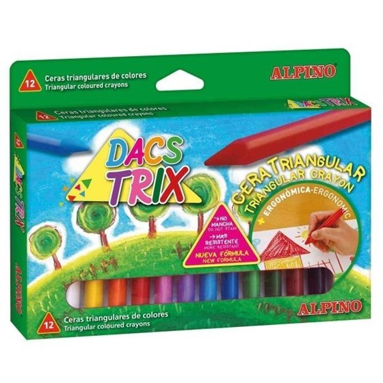 Ceras Triangulares DACSTRIX Envase 12 COLORES