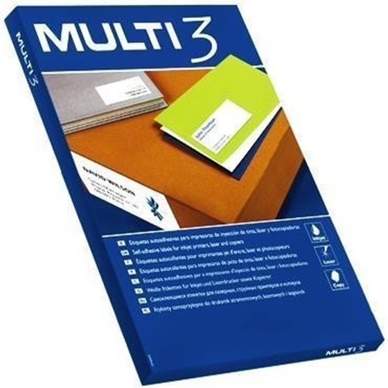 Etiquetas Impresora MULTI3 Caja x100 Hojas Tamaño 105 x 35 mm.