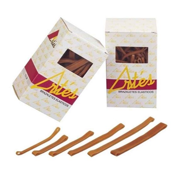 Gomas Elásticas Brazalete ARTES Caucho Caja 100 g. Tamaño 6 x 60 mm.