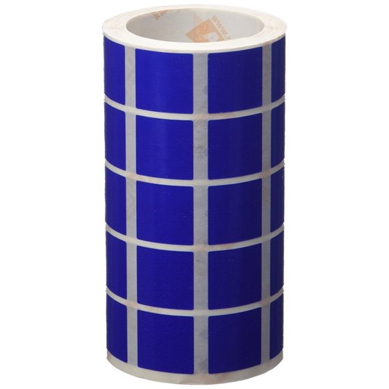 Gomets Cuadrados APLI 20 x 20 mm. Rollo x1770 Color Azul
