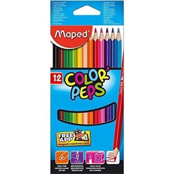 Lápices Colores MAPED Color Peps Envase 12 COLORES