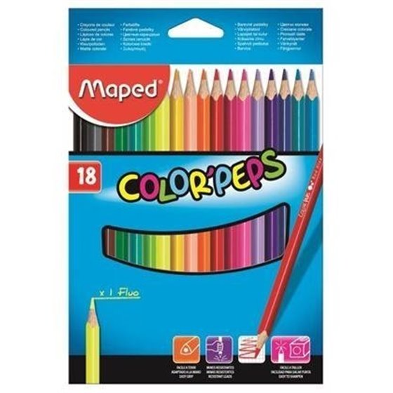 Lápices Colores MAPED Color Peps Envase 18 COLORES