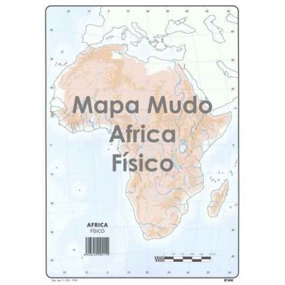 Mapa Mudo SELVI Físico Din-A4 Modelo África