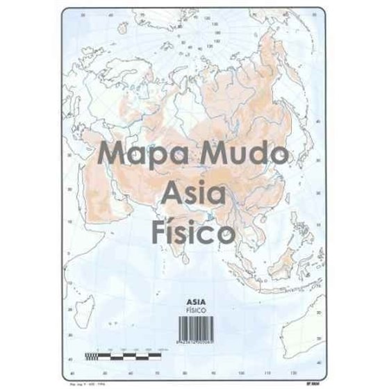 Mapa Mudo SELVI Físico Din-A4 Modelo Asia