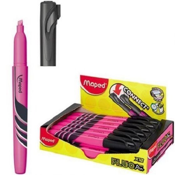 Marcador Fluorescente Estrecho MAPED Fluo Peps Pen Color Rosa