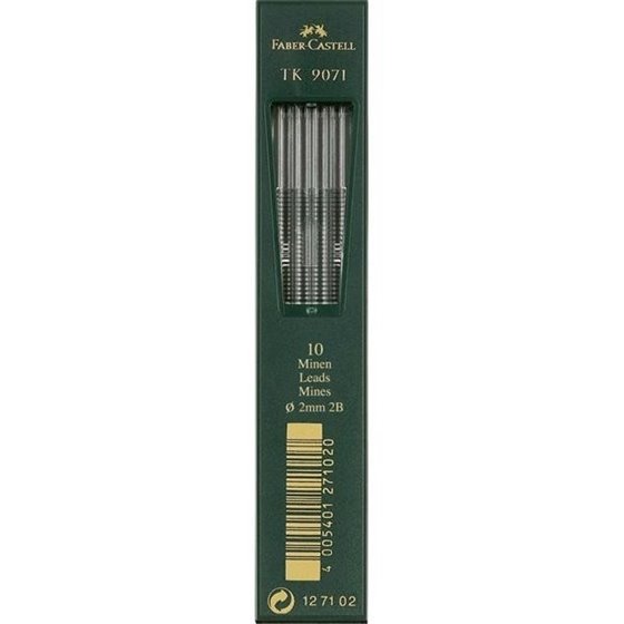 Minas Grafito Para Portaminas FABER-CASTELL 2 mm. Dureza 2B