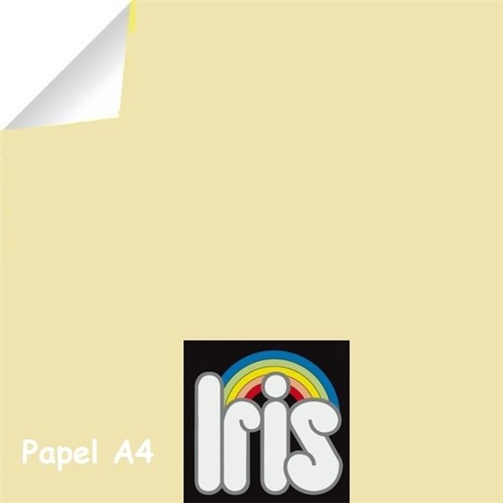 Papel Color IRIS 80 g. Paquete x100 Hojas Color Amarillo Hueso