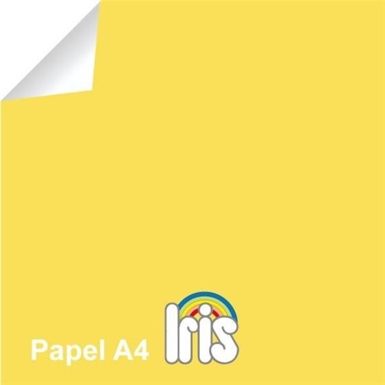 Papel Color IRIS 80 g. Paquete x100 Hojas Color Gualda