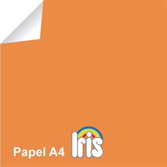 Papel Color IRIS 80 g. Paquete x100 Hojas Color Naranja