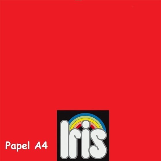 Papel Color IRIS 80 g. Paquete x100 Hojas Color Tomate