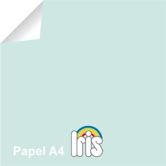 Papel Color IRIS 80 g. Paquete x100 Hojas Color Verde Pastel