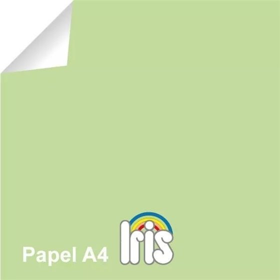Papel Color IRIS 80 g. Paquete x500 Hojas Color Verde Manzana