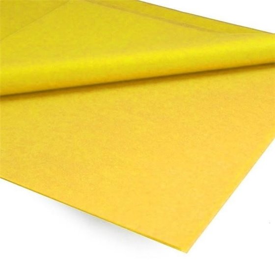 Papel Seda ARTES 51 x 76 cm. Mano x25 Hojas Color Amarillo