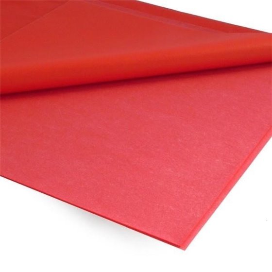 Papel Seda ARTES 51 x 76 cm. Mano x25 Hojas Color Rojo